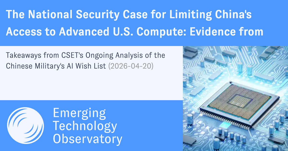 The National Security Case for Limiting China's Access to Advanced U.S. Compute: Evidence from PLA Procurement Documents