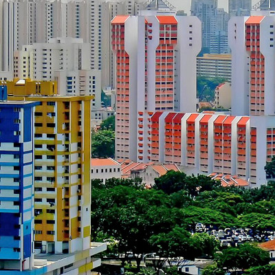 Buildings in Singapore.