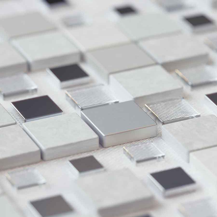 An abstract picture of gray tiles.